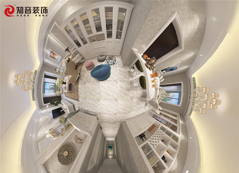 湘潭金水湾欧式风格198平设计方案鉴赏