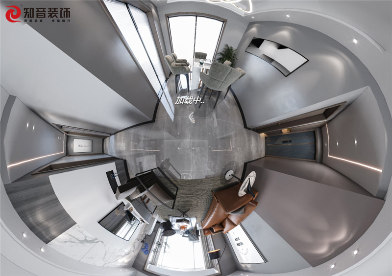 美的莲城首府123平现代风VR全景效果图