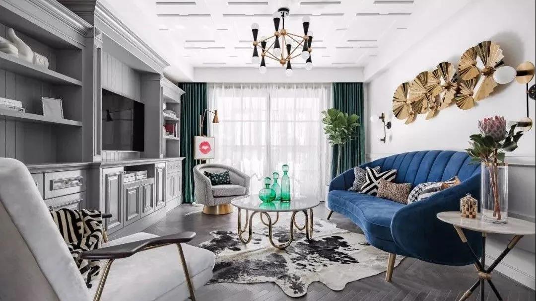 130㎡简美风格设计，一家三口的时尚家居空间