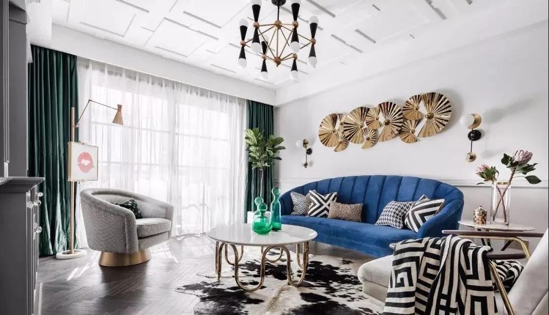 130㎡简美风格设计，一家三口的时尚家居空间